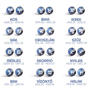 Csillagjegy orvosi acél beszúrós fülbevalók - ékszer - fülbevaló - pötty fülbevaló - Meska.hu