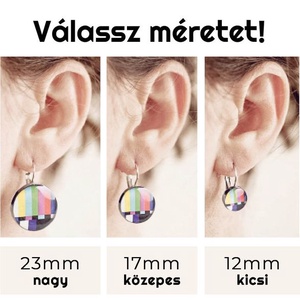 Földgömb nemesacél függő fülbevaló (3 méret) - ékszer - fülbevaló - lógó fülbevaló - Meska.hu