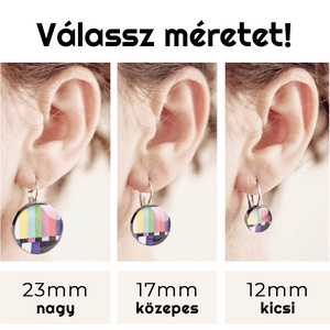 Egyedi nemesacél függő fülbevaló, személyre szabott ajándék (3 méret) - ékszer - fülbevaló - lógó fülbevaló - Meska.hu