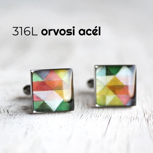 Macke nemesacél mandzsettagombok, Ékszer, Mandzsettagomb és Nyakkendőtű, Ékszerkészítés, Mindenmás, MESKA