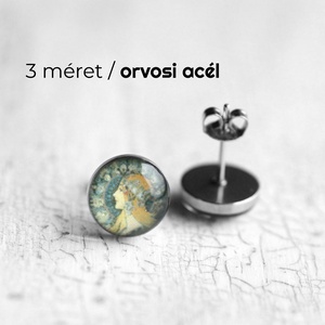 Mucha Zodiákus orvosi acél pötty fülbevaló - Meska.hu