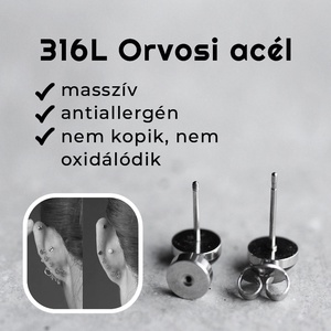 Katicabogár orvosi acél pötty fülbevaló, csavaros vagy hagyományos záródás - ékszer - fülbevaló - pötty fülbevaló - Meska.hu