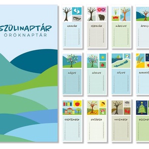 Szülinaptár - Öröknaptár, Családi öröknaptár, Szülinapi öröknaptár - otthon & életmód - dekoráció - fali és függő dekoráció - falinaptár & öröknaptár - Meska.hu