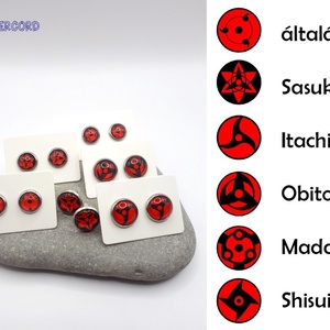 Sharingan (Naruto/anime) bedugós fülbevaló (1 pár) - ékszer - fülbevaló - pötty fülbevaló - Meska.hu