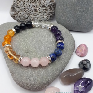 CSAKRA 1. ásvány karkötő - ékszer - karkötő - gyöngyös karkötő - Meska.hu