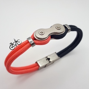 LÁNC (korall-sötétkék) paracord karkötő, Ékszer, Karkötő, Karperec, Ékszerkészítés, MESKA