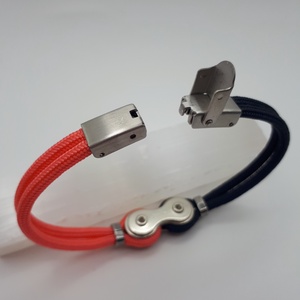 LÁNC (korall-sötétkék) paracord karkötő - ékszer - karkötő - karperec - Meska.hu