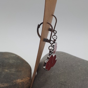 Akatsuki (Akacuki/Naruto) fülbevaló - ékszer - fülbevaló - lógó fülbevaló - Meska.hu