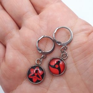 Sharingan (Naruto/anime) lógós fülbevaló - ékszer - fülbevaló - lógó fülbevaló - Meska.hu