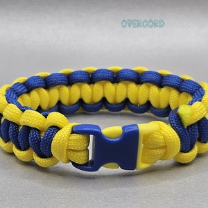 KÉK-SÁRGA paracord karkötő - ékszer - karkötő - fonott karkötő - Meska.hu
