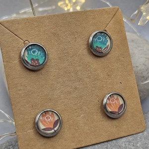 SPRING bedugós fülbevaló szett (2 pár) - ékszer - fülbevaló - pötty fülbevaló - Meska.hu