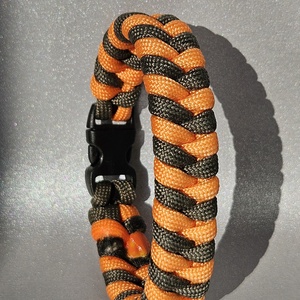 NARANCS-BARNA (fishtail) paracord karkötő, Ékszer, Karkötő, Fonott karkötő, Ékszerkészítés, Csomózás, MESKA