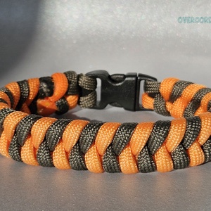 NARANCS-BARNA (fishtail) paracord karkötő - ékszer - karkötő - fonott karkötő - Meska.hu