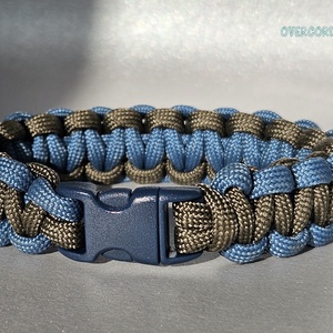 ACÉL és FA paracord karkötő - ékszer - karkötő - fonott karkötő - Meska.hu