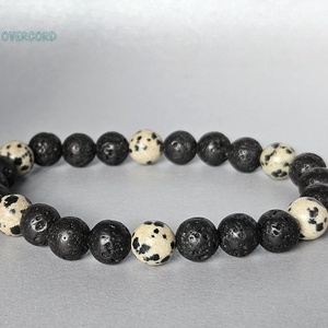 DALMATA ásvány karkötő, Ékszer, Karkötő, Gyöngyös karkötő, Ékszerkészítés, MESKA