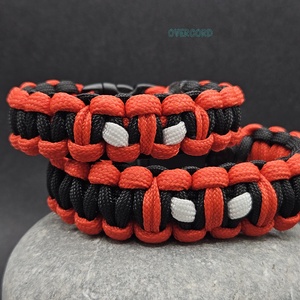 Apa-fia DEADPOOL paracord karkötő páros, Ékszer, Karkötő, Fonott karkötő, Ékszerkészítés, Csomózás, MESKA