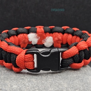 DEADPOOL SLIM paracord karkötő - ékszer - karkötő - fonott karkötő - Meska.hu