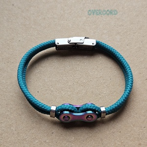 LÁNC (sötét türkiz) paracord karkötő - ékszer - karkötő - karperec - Meska.hu