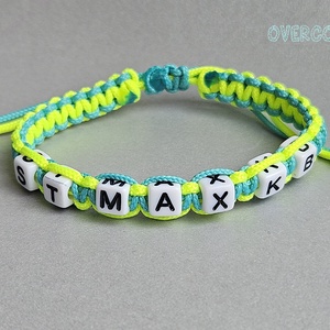 MAX  (neves karkötő), Ékszer, Karkötő, Gyöngyös karkötő, Ékszerkészítés, Csomózás, MESKA