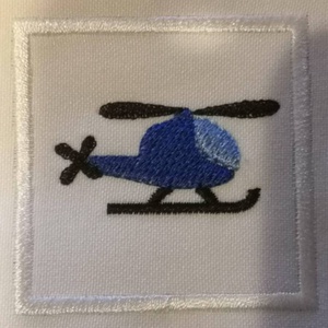Helikopter felvarrható, hímzett ovis jel több méretben, Játék & Sport, Ovis felszerelés, Óvodai jelek, Varrás, Hímzés, MESKA