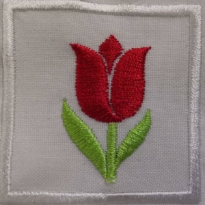 Tulipán felvarrható, hímzett ovis jel több méretben - Meska.hu