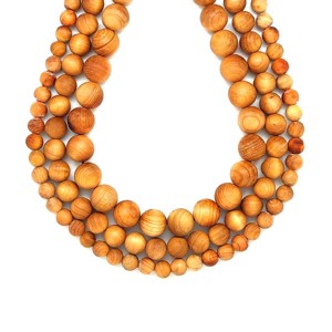 Fa golyó szantál 10mm  ékszerkészítő alapanyag (füzér), Kellékek & szerszámok, Ásvány alapanyag, Ásványfüzér, , MESKA