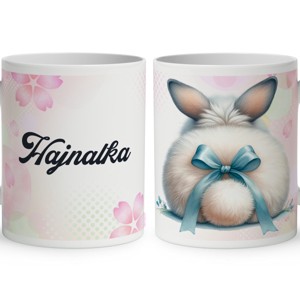 Névvel kérhető - Fehér Nyuszi popsi mintás bögre, Otthon & Életmód, Konyhafelszerelés, tálalás, Tálalás, Bögre & Csésze, , MESKA