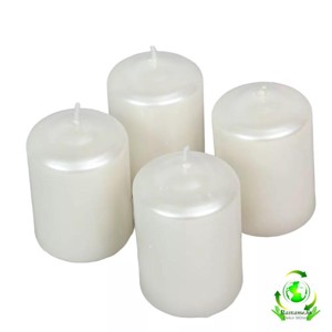 Metál henger gyertya szett 50x75mm - ivory, Kellékek & szerszámok, Dekorációs gyertya, Dekorációs kellékek, , MESKA