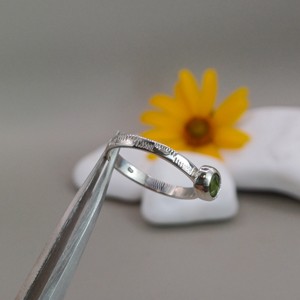 Nature details - Zöld alkonyat ezüst gyűrű - ékszer - gyűrű - szoliter gyűrű - Meska.hu
