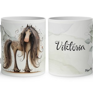 Névvel kérhető - Furi, de cuki lovas mintás bögre, Otthon & Életmód, Konyhafelszerelés, tálalás, Tálalás, Bögre & Csésze, , MESKA