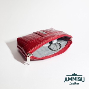 Piros lakk krokkómintás egy cipzáras egyenes kristály köves kulcstartó E5008 - táska & tok - kulcstartó & táskadísz - kulcstartó - Meska.hu