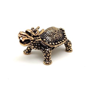 Sárgaréz medál sárkány teknős 4x2cm, Ékszer, Nyaklánc, Medál, , MESKA