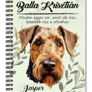 Személyre szabható - Welsh terrier portré mintás A5-ös füzet, Otthon & Életmód, Papír, írószer, Jegyzetfüzet & Napló, , MESKA