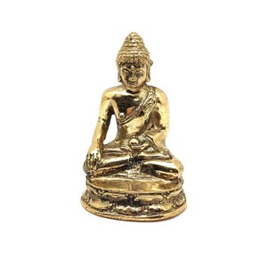 Réz figura Buddha tanító arany 6,5x4cm - Meska.hu