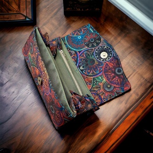 Mandala mintás nagyméretű pénztárca  - táska & tok - pénztárca & más tok - pénztárca - női pénztárca - Meska.hu