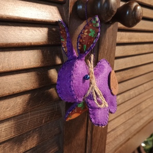 Őszi nyúl, tök mintás - otthon & életmód - dekoráció - dísztárgy - Meska.hu