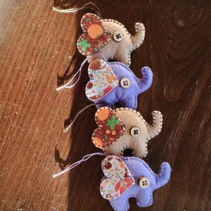 Őszi elefántcsorda - otthon & életmód - dekoráció - dísztárgy - Meska.hu