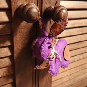 Őszi nyúl madarakkal - otthon & életmód - dekoráció - fali és függő dekoráció - függődísz - Meska.hu