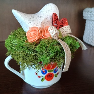 Retró bögre asztaldísz - otthon & életmód - dekoráció - asztal és polc dekoráció - asztaldísz - Meska.hu