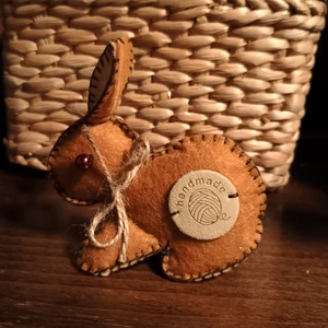 Handmade barna Húsvéti nyúl - otthon & életmód - dekoráció - dísztárgy - Meska.hu