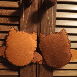 Bagoly pár - otthon & életmód - dekoráció - fali és függő dekoráció - függődísz - Meska.hu