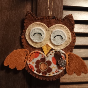Bagoly pár - otthon & életmód - dekoráció - fali és függő dekoráció - függődísz - Meska.hu