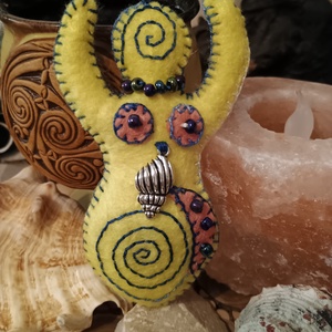 Vénusz figura (sárga, kagylóval), Otthon & Életmód, Dekoráció, Dísztárgy, Varrás, MESKA