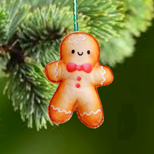 5 db Filc mézeskalács karácsonyfa dísz Mézi, mézeskalács ember, gingerbread man - Meska.hu