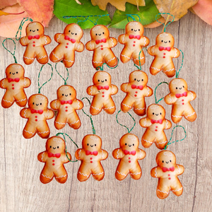 5 db Filc mézeskalács karácsonyfa dísz Mézi, mézeskalács ember, gingerbread man - karácsony - karácsonyi lakásdekoráció - karácsonyfadíszek - Meska.hu