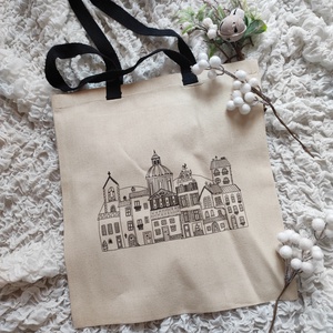 Házikós vászontáska - Meska.hu