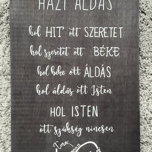 Házi áldás, Otthon & Életmód, Dekoráció, Fali és függő dekoráció, Falra akasztható dekor, Festett tárgyak, MESKA