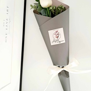 Anyák napi tulipán papírtölcsérben - fehér - otthon & lakás - dekoráció - virágdísz és tartó - csokor & virágdísz - Meska.hu