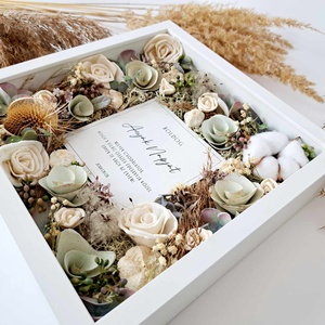 Kép szárazvirágokkal - zöld+natúr - otthon & életmód - dekoráció - kép & falikép - 3d képek - Meska.hu