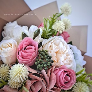 18 szálas vegyes, nyári csokor - peoniákkal, rózsákkal és hortenziákkal - otthon & életmód - dekoráció - virágdísz és tartó - csokor & virágdísz - Meska.hu